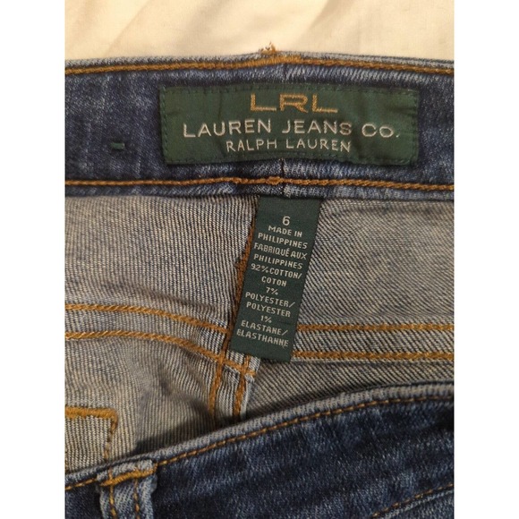 LRL Lauren Jeans Co. Ralph Lauren Women Sz 6 Straight Leg Blue Denim Y2k - Picture 4 of 5